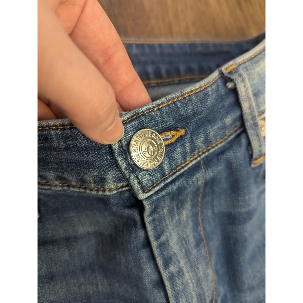 True Religion Jeans Womens 27 Jennie Curvy Mid Rise Super Skinny Blue‎ Stretch - Picture 6 of 15